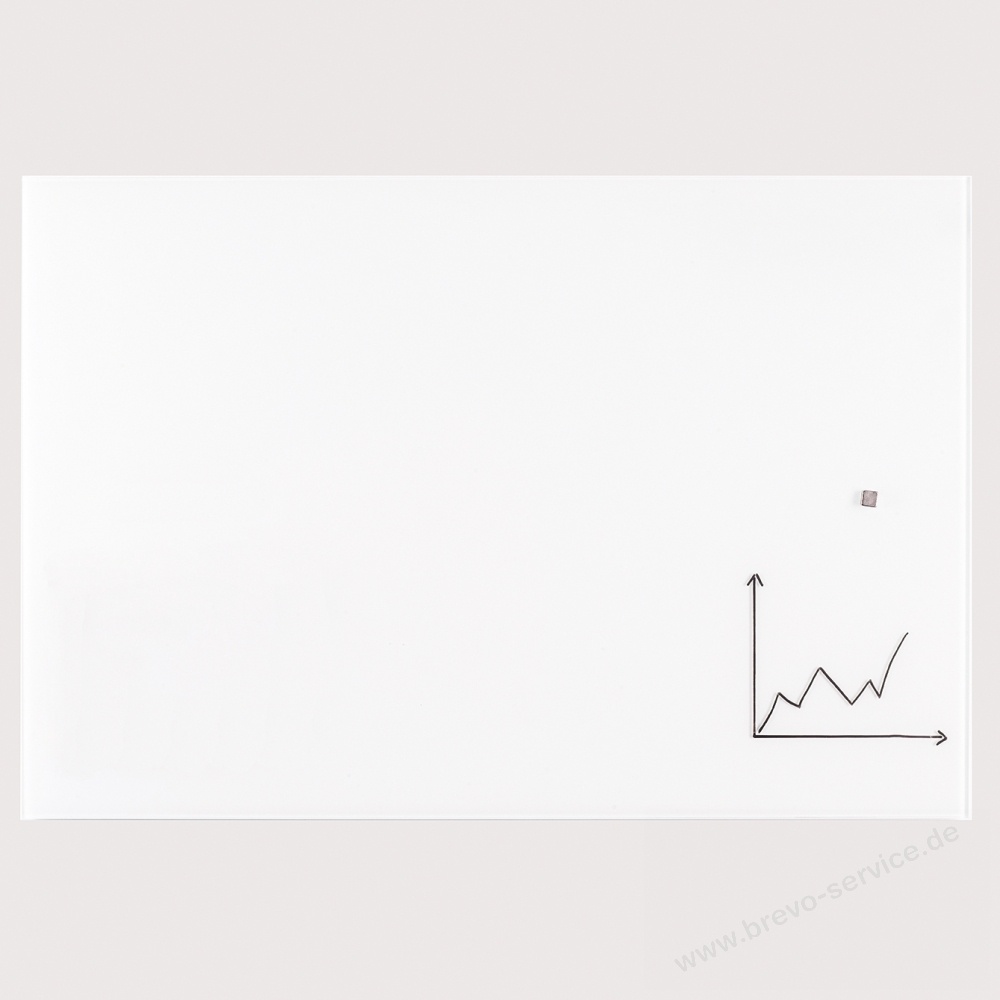 Glasboard Magnettafel magnetisch beschriftbar 78x48 cm weiß Tageskarte Bistro 