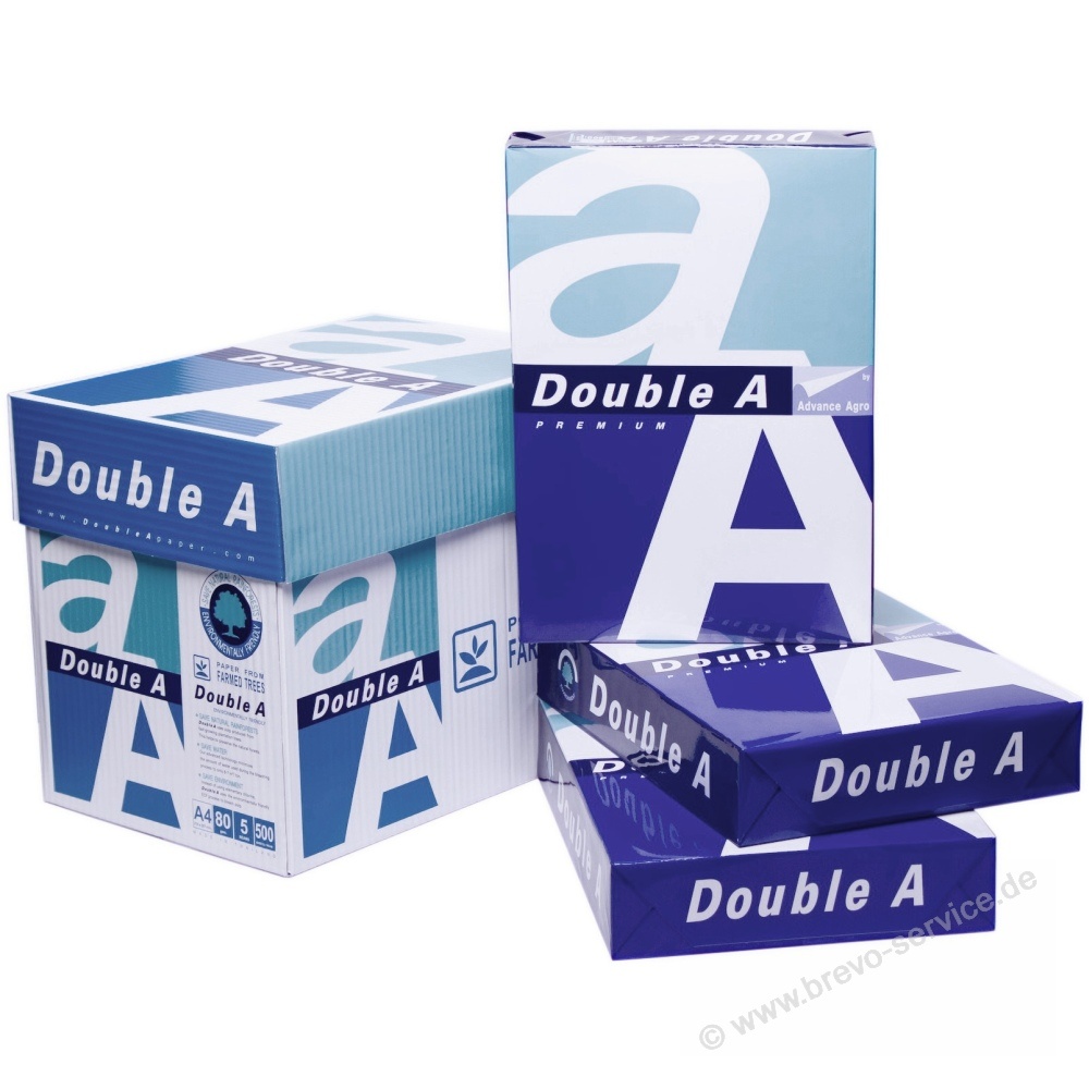 Double A Color Print Premium Papier 90g/m² DIN-A4 weiß 2500 Blatt Druckerpapier