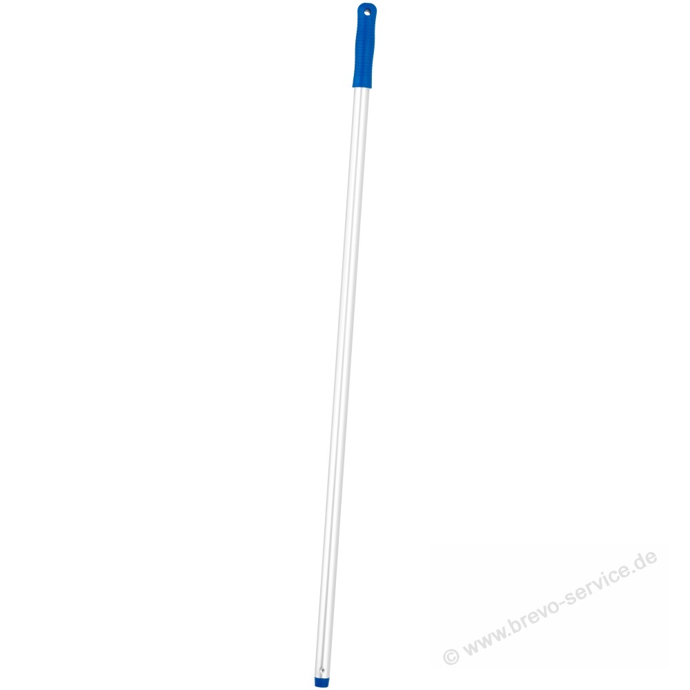 Nölle HACCP Aluminium-Stiel Alustiel blau 140 cm mit Gewinde Alu-Besenstiel 