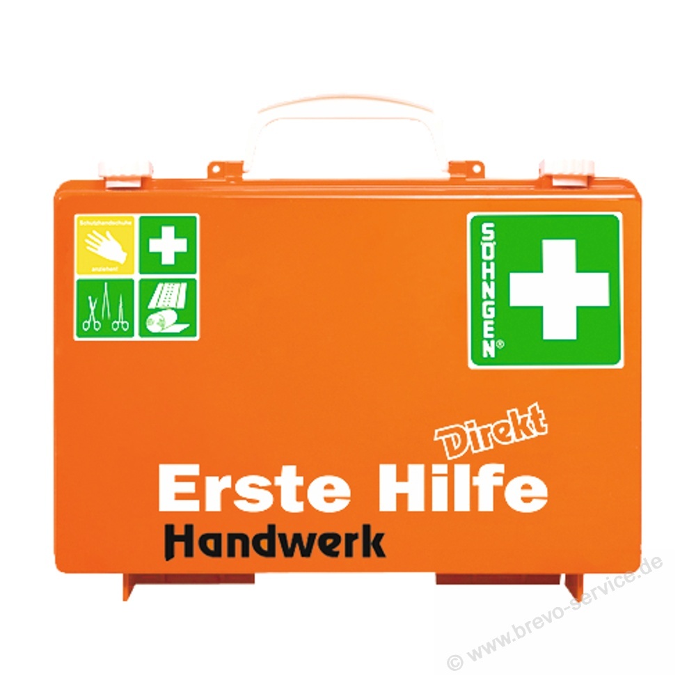 Söhngen Erste Hilfe Koffer Direkt Handwerk 0370096 DIN13157 orange, br