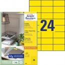 Avery Zweckform Etiketten 3451 70 x 37 mm gelb 2400er Pack