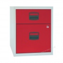 Bisley Schubladenschrank PFAM1S1F 506 2 Schübe grau rot