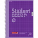 Brunnen Collegeblock Student Colour Code 1067928160 A4 kariert 80 Blatt violett