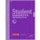 Brunnen Collegeblock Student Colour Code A4 kariert 80 Blatt violett