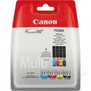 Canon CLI-551XLS Tintenpatrone 6509B009 Multipack sw c m y