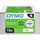 Dymo Schriftband D1 45013 2093097 12 mm schwarz auf weiß 10er Pack