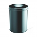 Durable Stahlpapierkorb Safe 330501 rund 15 Liter schwarz