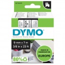 Dymo Schriftband D1 40910 S0720670 9 mm schwarz auf transparent