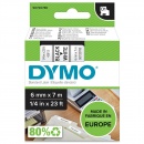 Dymo Schriftband D1 43613 S0720780 6 mm schwarz auf weiß