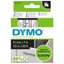 Dymo Schriftband D1 45010 S0720500 12 mm schwarz auf transparent