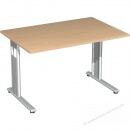 Geramöbel Schreibtisch Flex S-617102-BS 120 cm buche silber