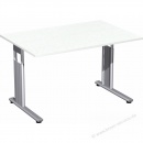 Geramöbel Schreibtisch Flex S-617102-WS 120 cm weiß silber