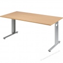 Geramöbel Schreibtisch Flex S-617103-BS 160 cm buche silber