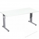 Gerambel Schreibtisch Flex S-617103-WS 160 cm wei silber
