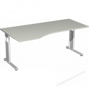 Geramöbel Schreibtisch Flex S-617306-LS 180 cm lichtgrau silber