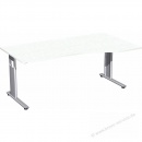 Geramöbel Schreibtisch Flex S-617305-WS 180 cm weiß silber