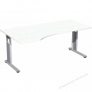 Geramöbel Schreibtisch Flex S-617306-WS 180 cm weiß silber