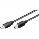 Goobay USB-Kabel SuperSpeed 93654 A/B-Stecker 3 m schwarz