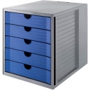 HAN Schubladenbox Schrank-Set Karma 14508-16 A4 5 Schbe geschlossen ko-blau