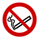Hinweisschild Verbotszeichen P002 Rauchen verboten 100 mm