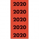 Jahreszahlen 2020 rot 100er Pack