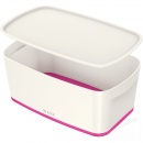 Leitz MyBox 52291023 Aufbewahrungsbox klein mit Deckel pink