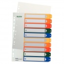 Leitz PP-Register 12930000 DIN A4 Überbreite bedruckbar 1 - 10 farbig