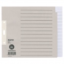 Leitz Papier-Register 12240085 DIN A4 Überbreite blanko grau