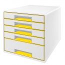 Leitz Schubladenbox WOW CUBE 52142016 DIN A4+ 5 Fächer gelb