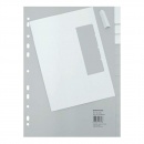 PP-Register A4 volle Höhe auswechselbar blanko grau 10teilig