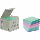 3M Post-it Haftnotizen Recycling Notes 654-1GB pastellfarben 6er Pack