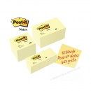 3M Post-it Haftnotiz 654 + 655 + 653 Sparset gelb 24er Pack