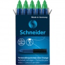 Schneider Tintenrollermine One Change 185404 0,6 mm grün 5er Pack