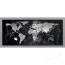 Sigel Glas-Magnettafel artverum GL246 130 x 55 cm World-Map schwarz