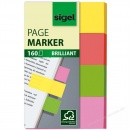 Sigel Haftmarker HN630 Brillant farbig sortiert 4 x 40 Blatt Pack