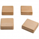 Sigel Holz-Magnet BA211 quadratisch 33 x 33 mm natur 4er...