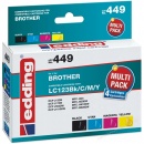 edding Tintenpatrone EDD-449 kompatibel zu Brother LC123 Multipack