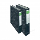 Falken Standard Ordner Economy 11310992 A4 breit Wolkenmarmor schwarz grüner Balken