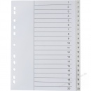 PP-Register A4 volle Höhe 1-20 weiß