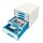 Leitz Schubladenbox WOW CUBE 52142036 DIN A4+ 5 Fcher blau