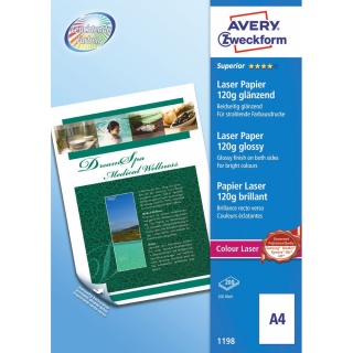 Avery Zweckform Colorlaser Photopapier 1198 wei