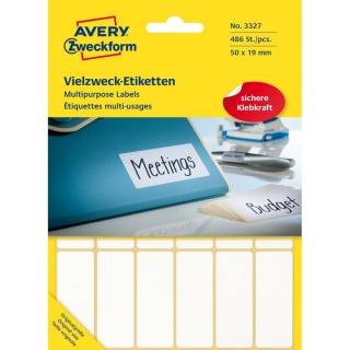 Avery Zweckform Etiketten 3327 50 x 19 mm wei 486er Pack