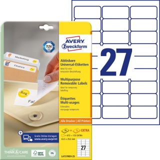 Avery Zweckform Etiketten L4737REV-25 weiß