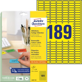 Avery Zweckform Etiketten L6037-20 gelb