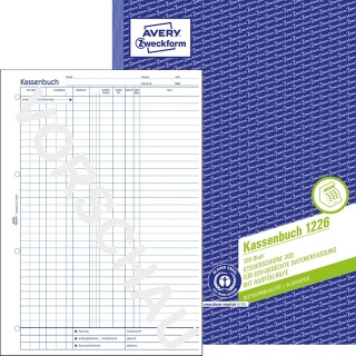 Avery Zweckform Kassenbuch Recycling 1226 A4 100 Blatt