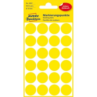 Avery Zweckform Markierungspunkte 3007 18 mm gelb 96er Pack