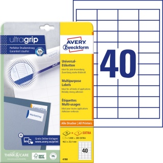 Avery Zweckform Universal Etiketten 4780 weiß 1000er Pack