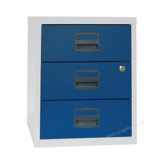 Bisley Schubladenschrank PFAM3S 505 3 Schübe grau blau