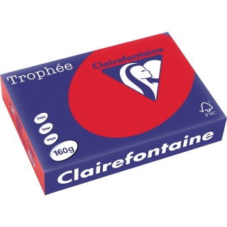 Clairefontaine Kopierpapier Trophee 1004C A4 160 g korallenrot 250 Blatt