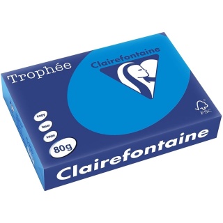Clairefontaine Kopierpapier Trophee 1781 A4 80 g karibikblau 500 Blatt